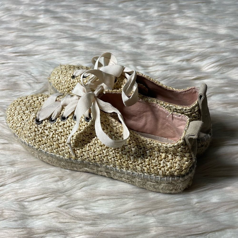 Manebi Raffia Lace-Up Espadrilles - Picture 12 of 12